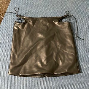 NWT forever 21 leather cutout skirt